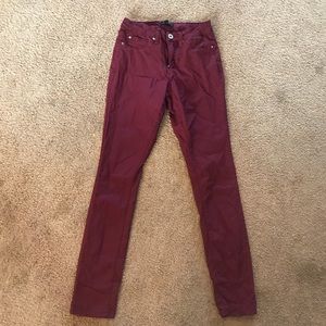 Burgundy Skinny Jeans